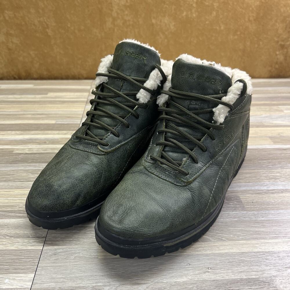 VTG 1991 LA Gear 43440LV Green Shoes Size 10 Boots Fur Lined - 12S575